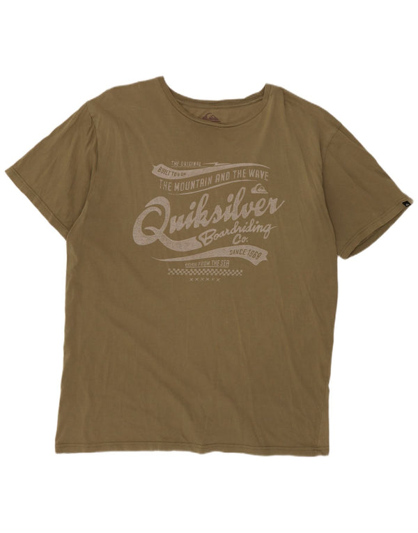 Tricou grafic QUIKSILVER pentru bărbați Top 2XL bumbac kaki