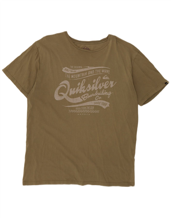 Tricou grafic QUIKSILVER pentru bărbați Top 2XL bumbac kaki