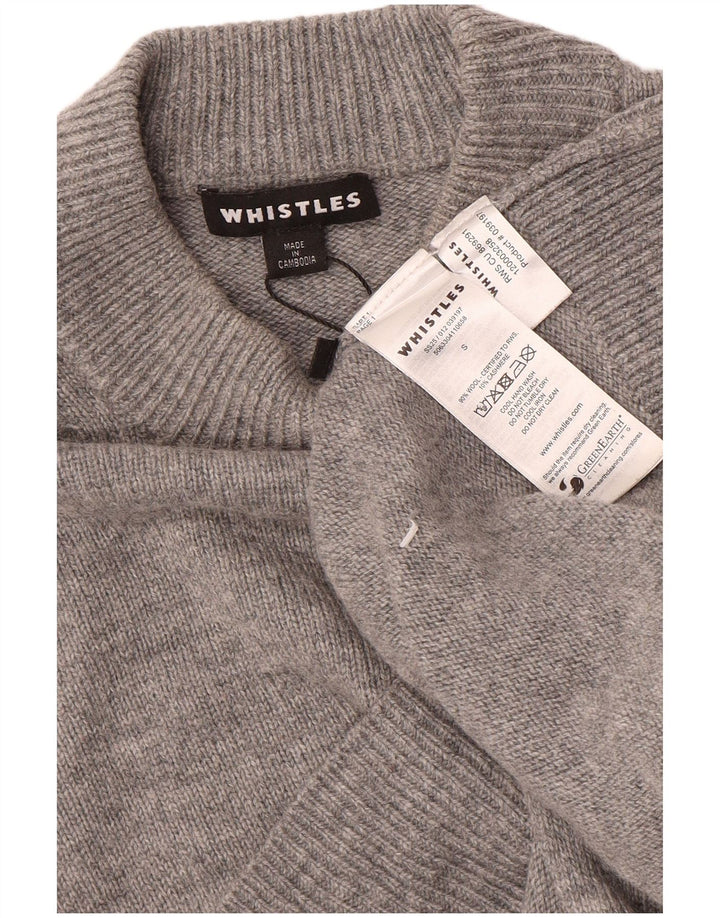 Whistles Pulover oversized cu gât țestoasă pentru femei UK 10 Mic Lână gri
