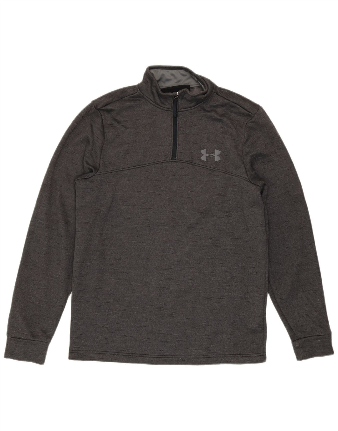 Pulover Under Armour Cold Gear pentru bărbați, cu fermoar, cu gât, mic, pete gri