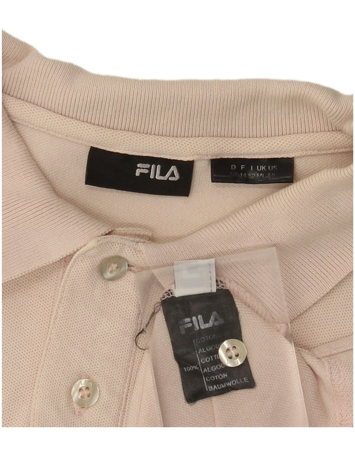 Tricou polo FILA pentru bărbați, bumbac, bej mediu