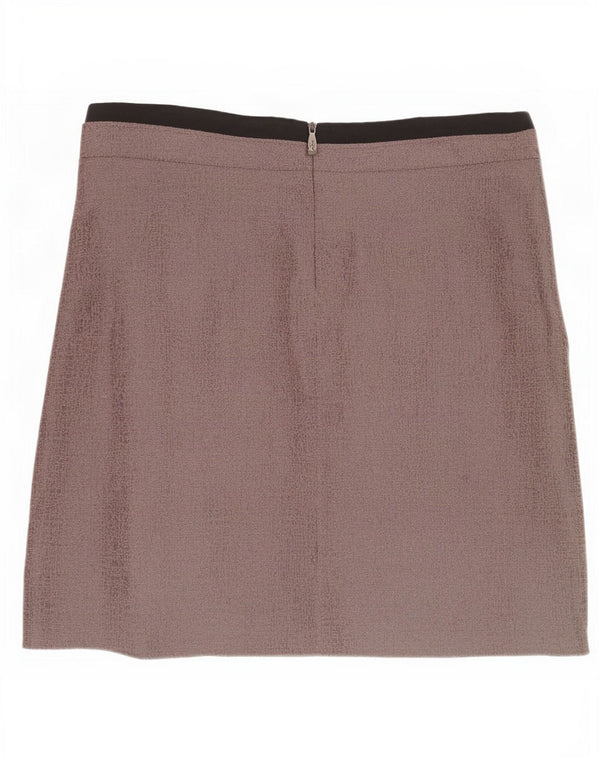 Fusta mini pentru femei Kaliko UK 20 2XL W38 maro bumbac color-bloc