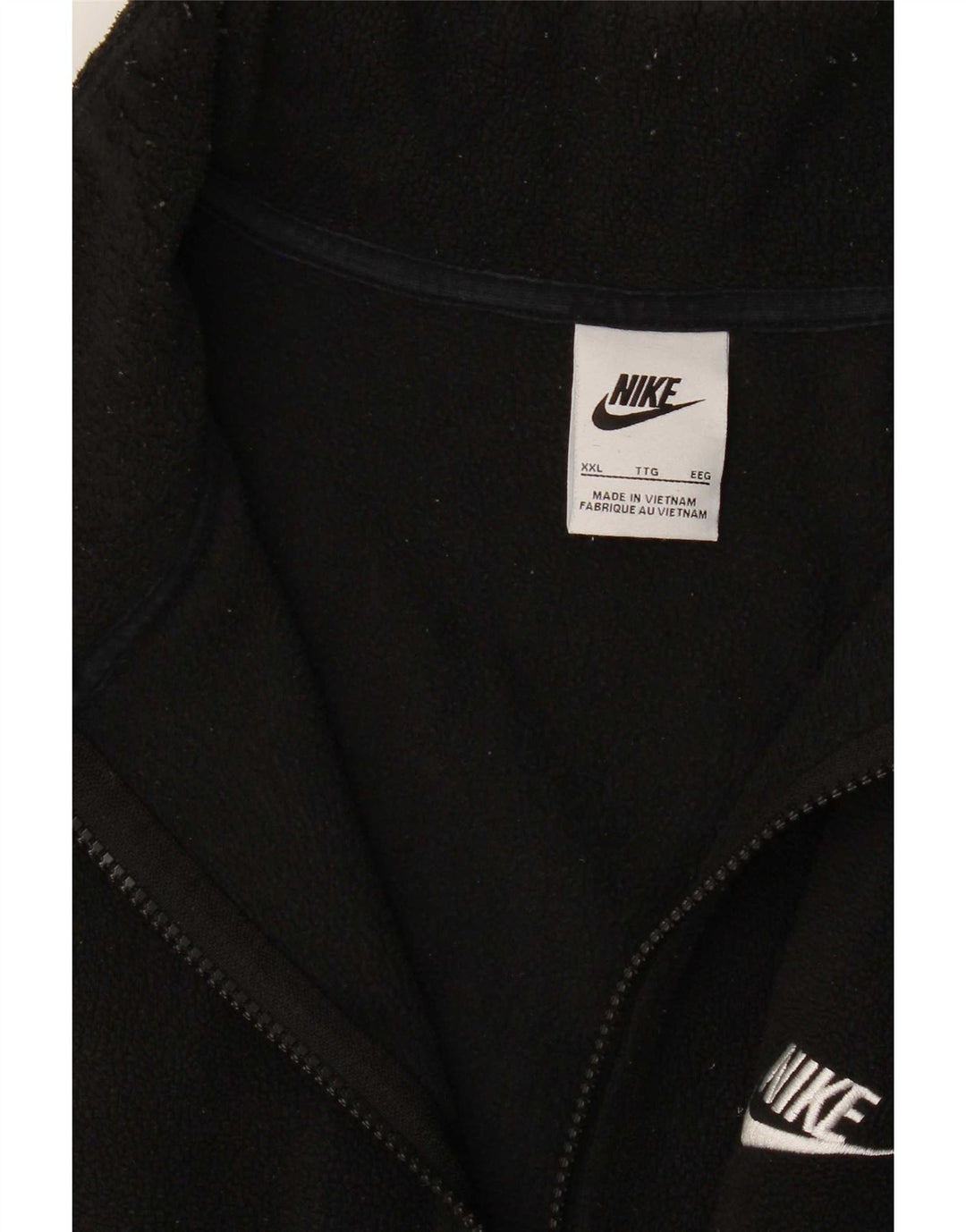 Pulover Nike pentru bărbați, cu fermoar și gât, 2XL, negru
