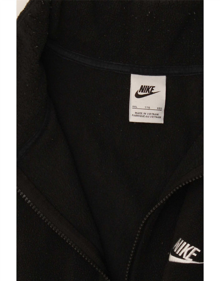 Pulover Nike pentru bărbați, cu fermoar și gât, 2XL, negru