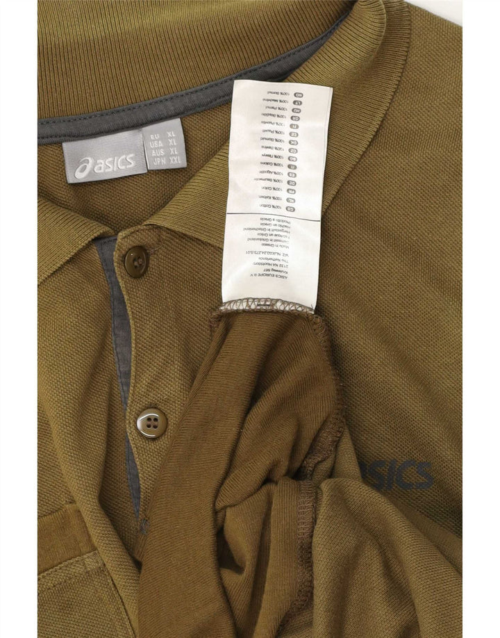 Tricou polo pentru bărbați Asics XL bumbac kaki