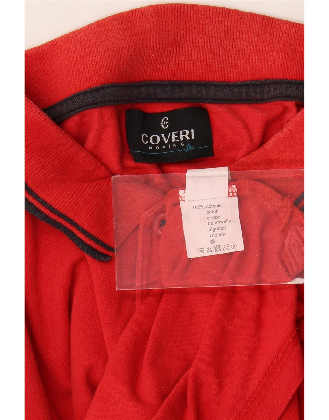 Tricou polo pentru bărbați Coveri, bumbac roșu mediu