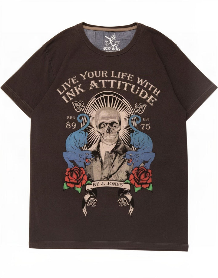 Tricou grafic Jack & Jones pentru bărbați Top mic gri