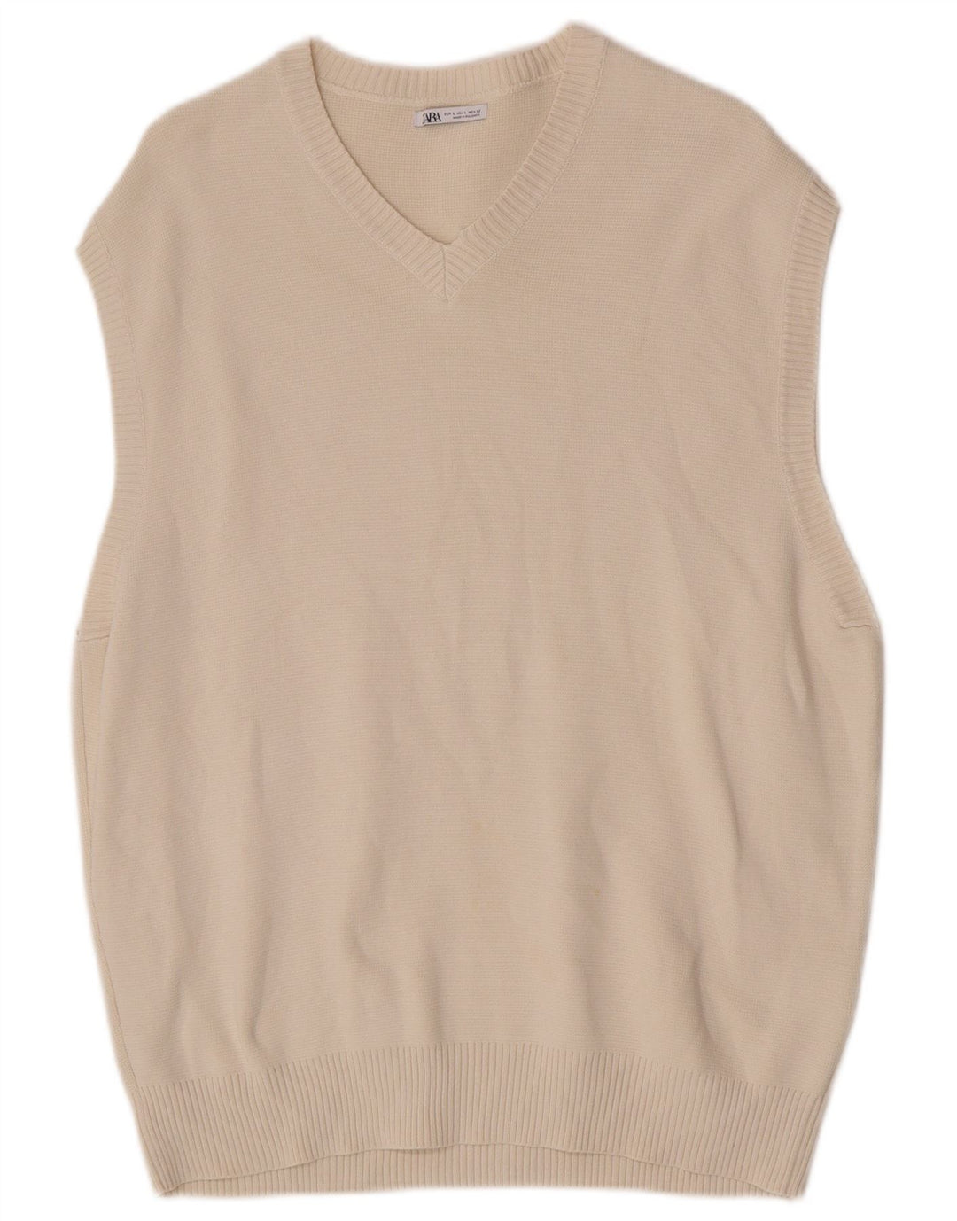 Zara Barbati Vesta Tank Top Mare Bumbac Alb