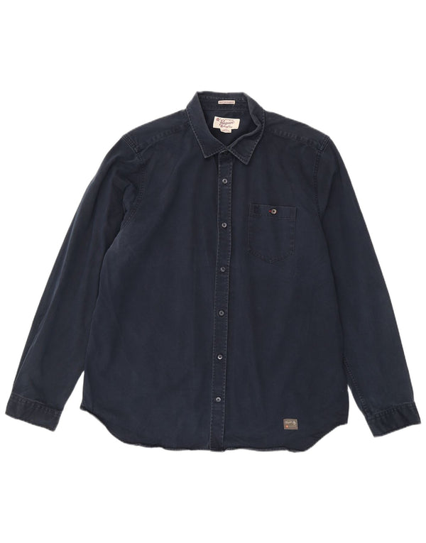 Cămașă pentru bărbați Penguin Heritage Slim Fit 2XL, bumbac bleumarin