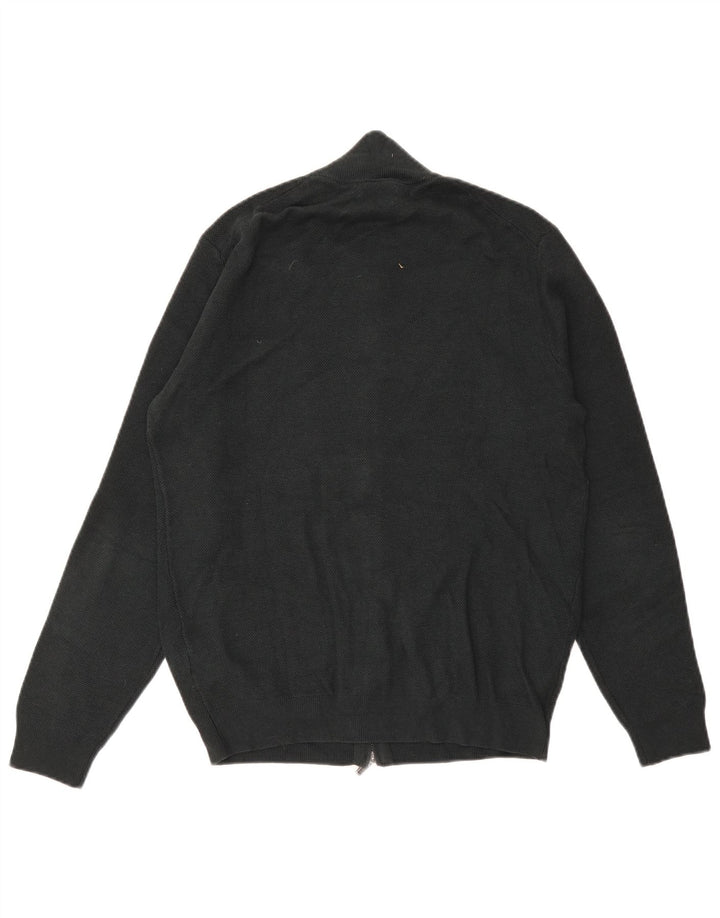 Pulover cardigan Massimo Dutti pentru bărbați, bumbac verde mediu