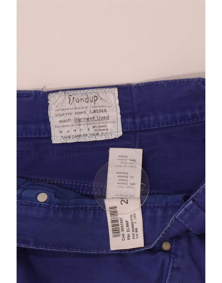 Pantaloni scurți din denim Dondup pentru femei, cu ajustare normală, UK 12 Medium W29 Bumbac albastru