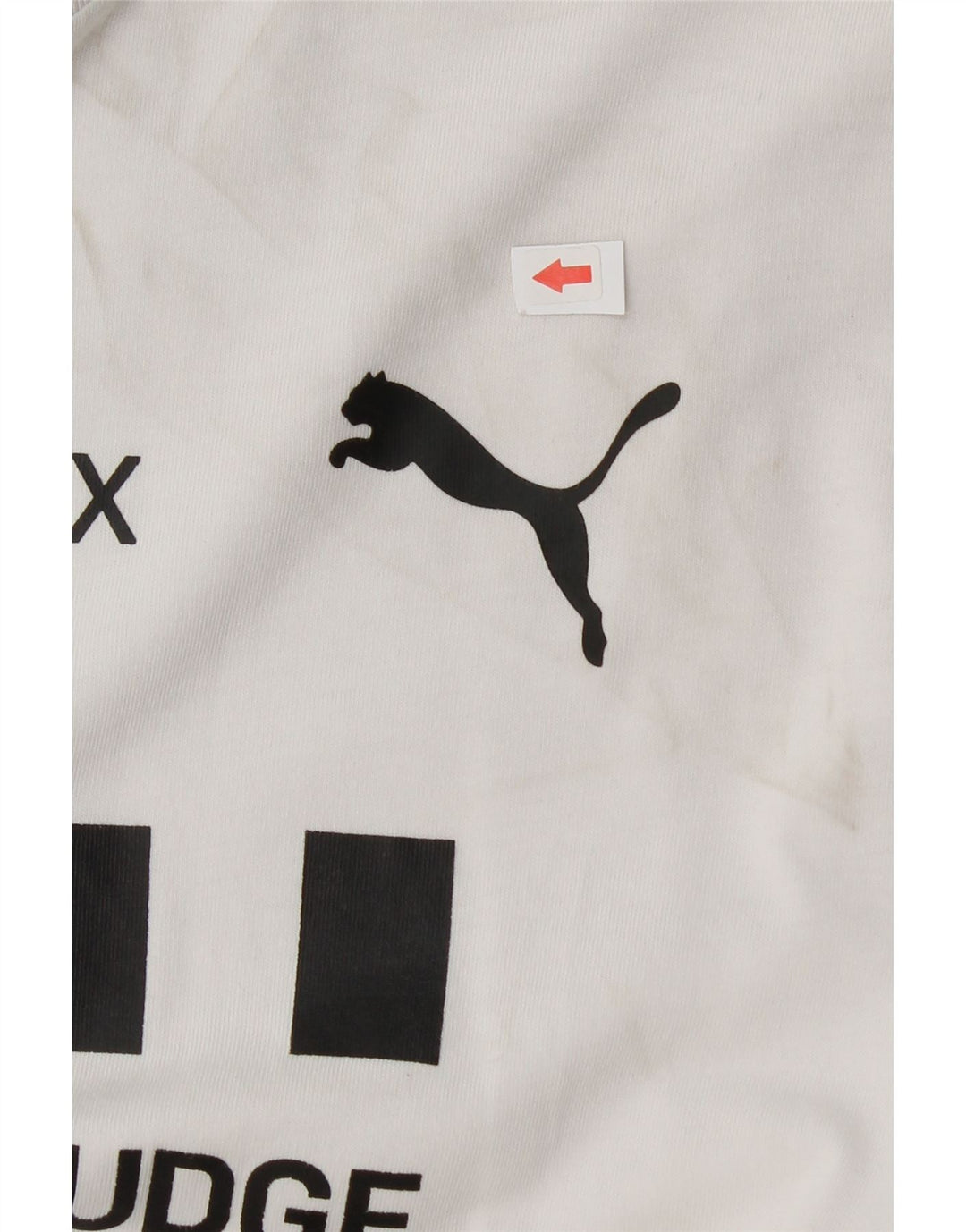 Tricou cu grafic Puma pentru bărbați Top, mediu, alb, bumbac