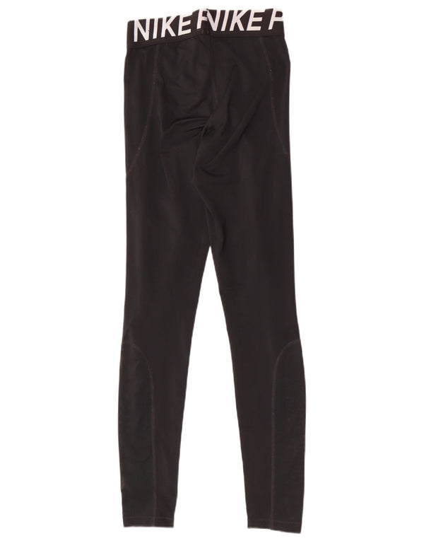 Leggings cu grafice Nike Dri Fit pentru femei UK 8 Poliester negru mic
