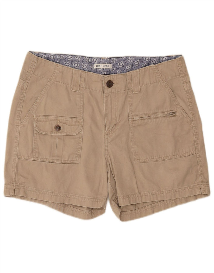 Pantaloni scurti cargo pentru femei Lee US 10 Large W34 Beige Bumbac