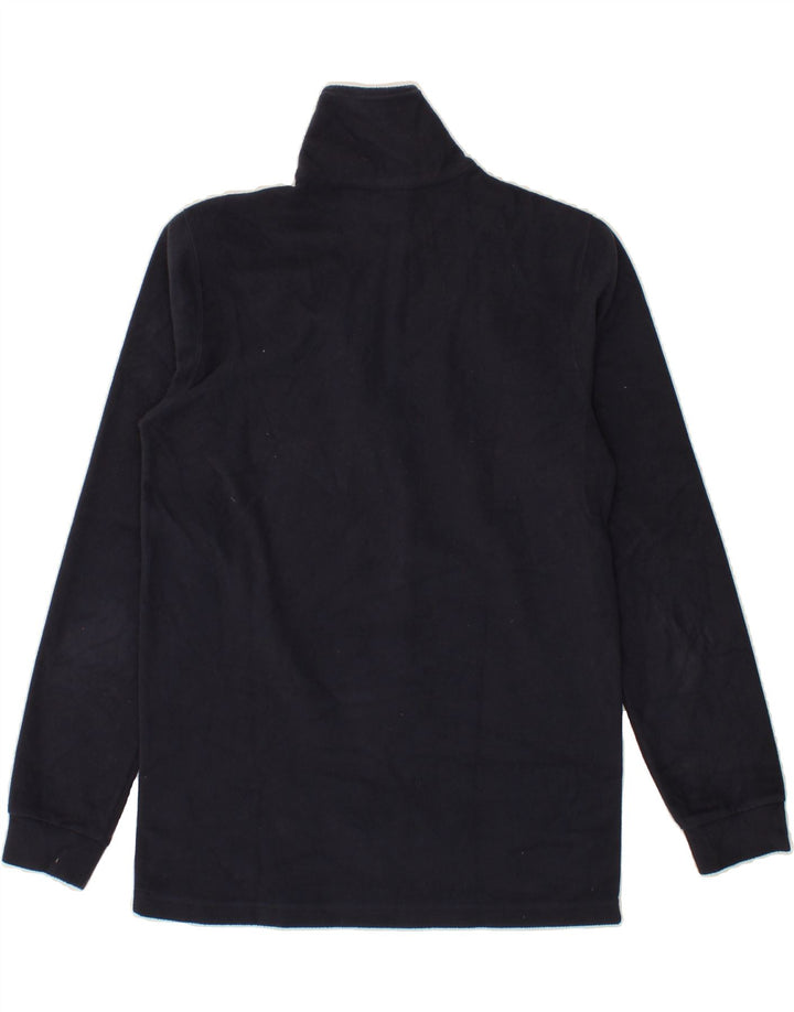 CHAMPION Mens Zip Neck Fleece Jumper Medium Navy Blue Polyester Vintage Champion and Second-Hand Champion from Messina Hembry 