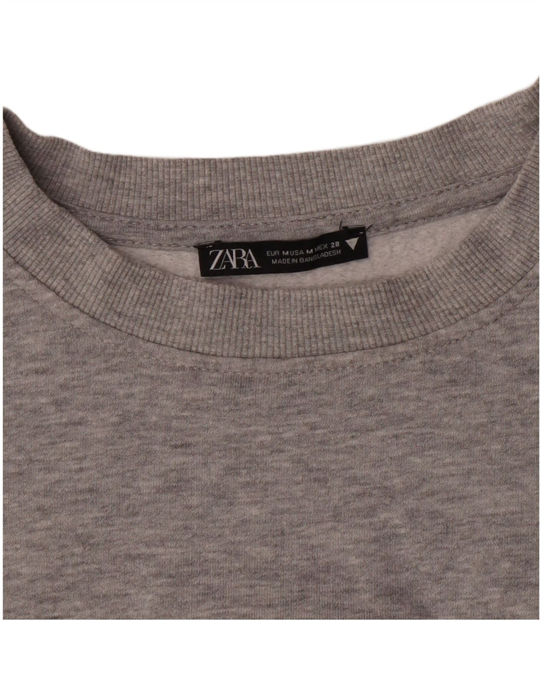 Pulover pentru femeie Zara Crop Pulover UK 12 Gri mediu