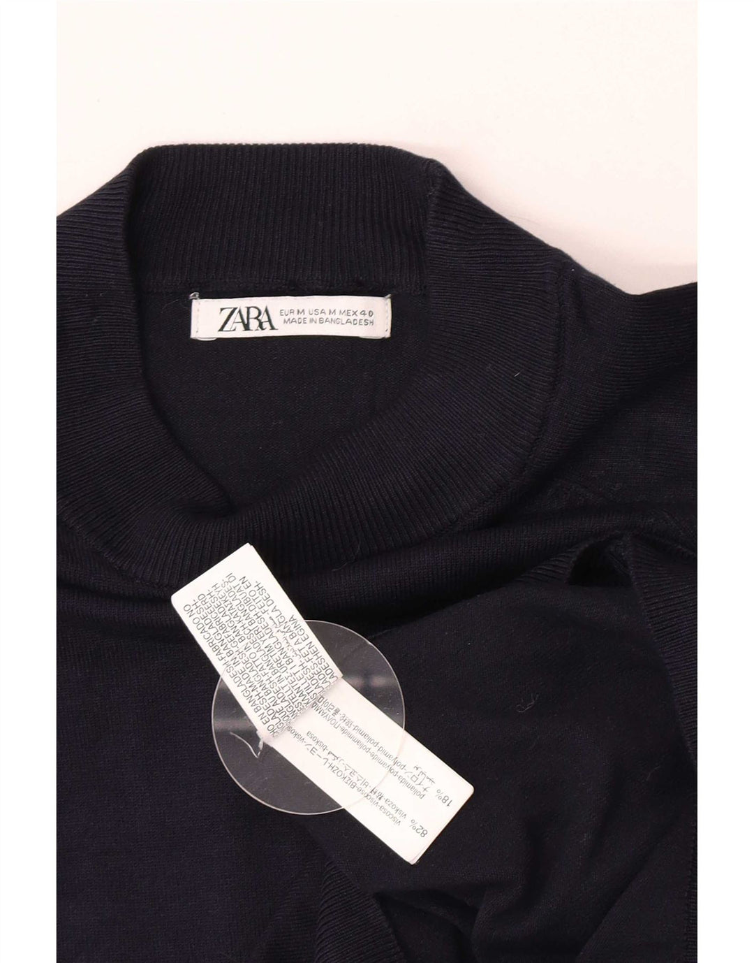 Pulover pentru bărbați Zara, cu decolteu, viscoză, albastru, mijlociu