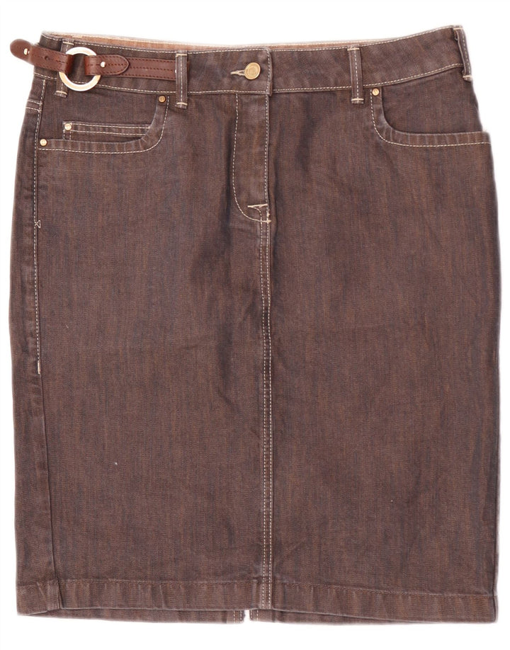 Trussardi Fusta Denim pentru Femei IT 44 Medium W32 Maro Bumbac