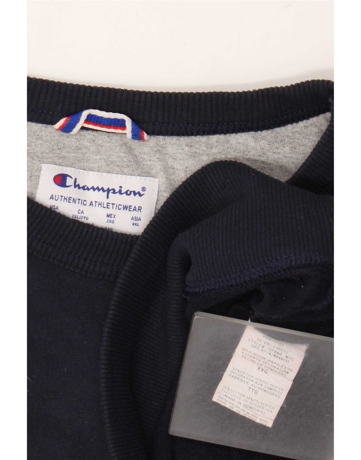 Pulover grafic pentru bărbați Champion, 2XL, bumbac bleumarin