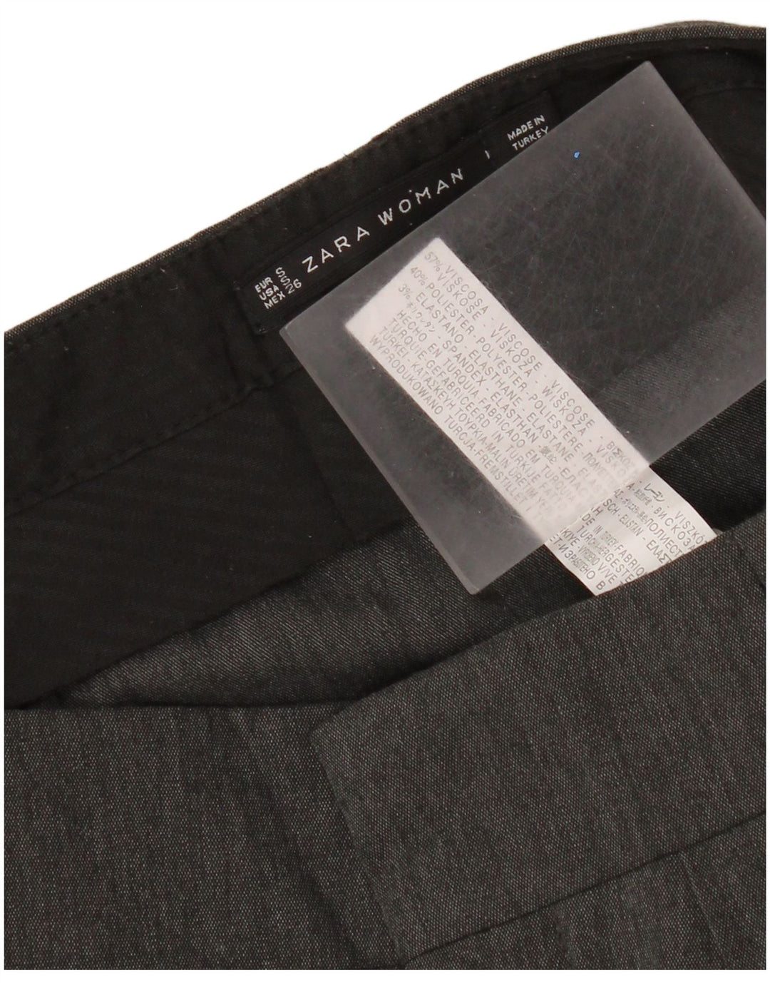 Pantaloni harem Capri pentru femei Zara Mici W26 L20 Gri Viscoză
