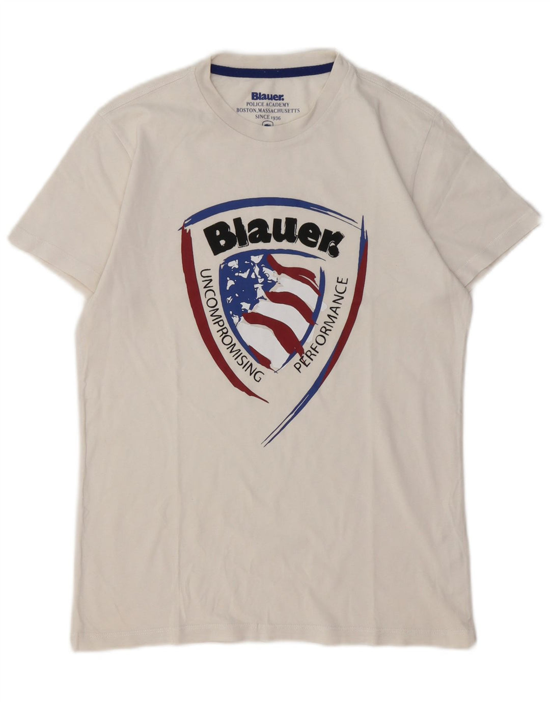 BLAUER Tricou grafic pentru baieti Top 13-14 ani bumbac alb