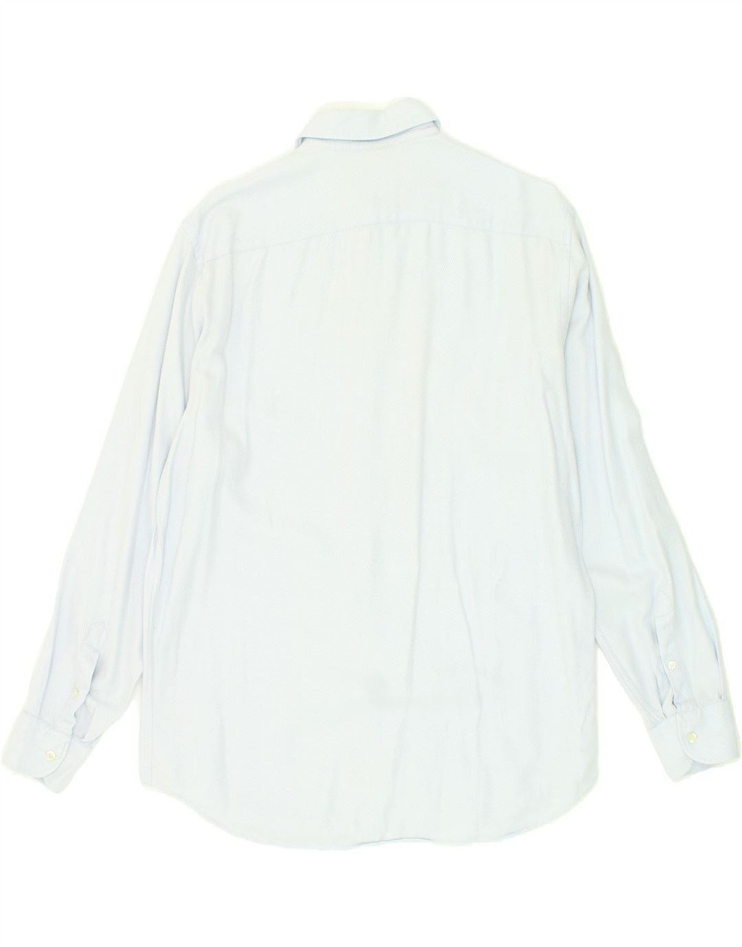 FAY Mens Shirt UK 42 16 1/2 Large Blue Herringbone Cotton Vintage Fay and Second-Hand Fay from Messina Hembry 