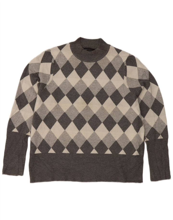 Pulover cu gât țestoasă pentru femei Marks & Spencer UK 22 3XL gri