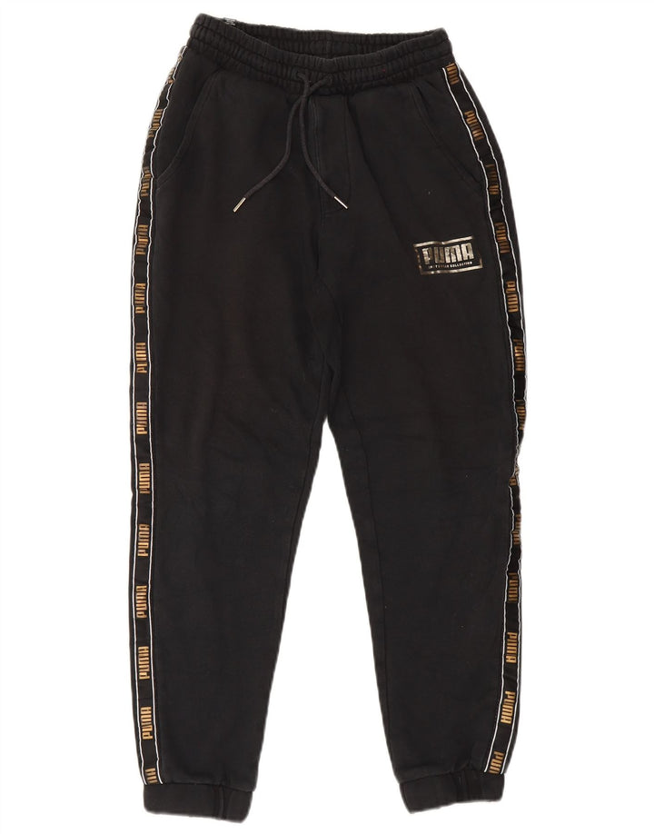 Pantaloni de trening grafic Puma pentru femei Joggeri mici negru