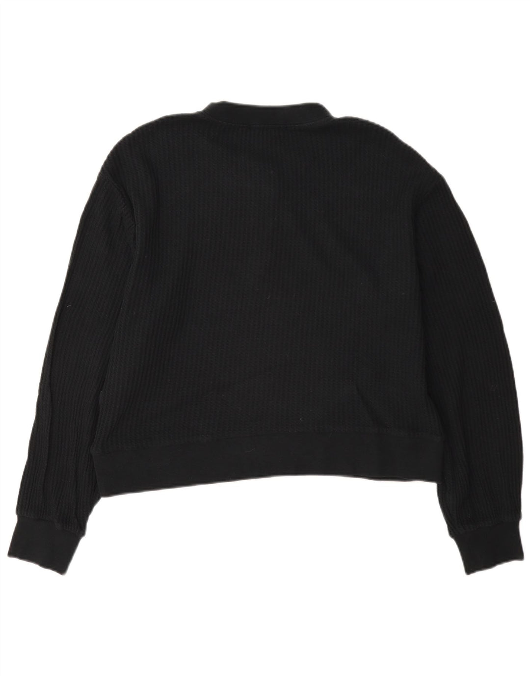 Pulover Vans pentru femei, supradimensionat, cu decolteu cu nasturi, mic, negru