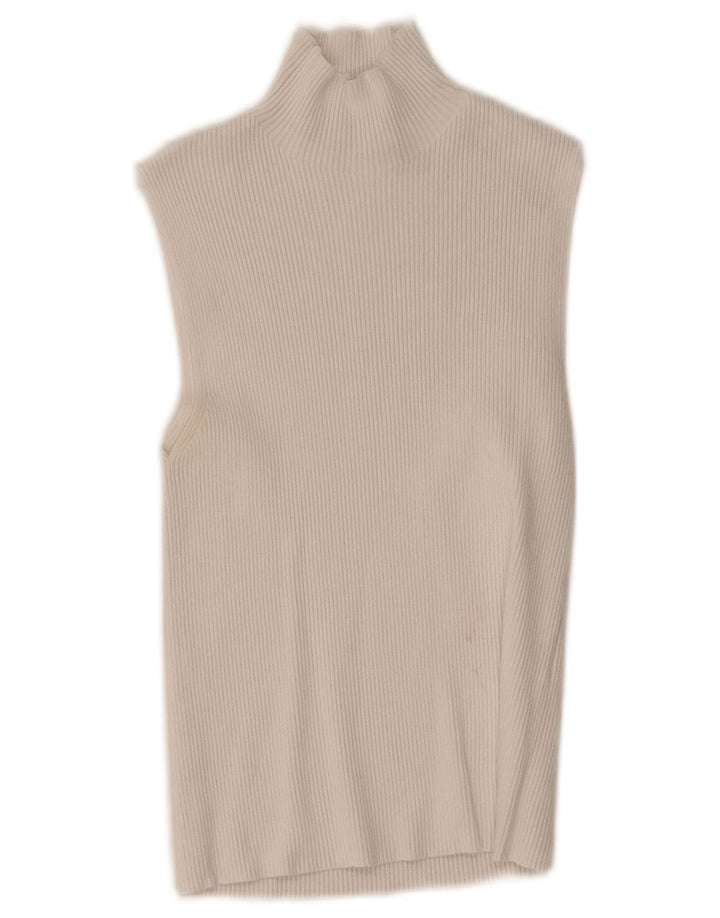 Vest Vest Top Femei Zara UK 8 Small White Viscose