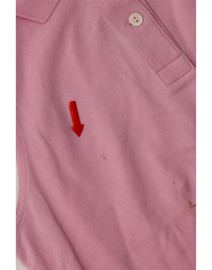 Tricou polo fără mâneci Lacoste pentru femei, mărimea 40, bumbac roz mediu