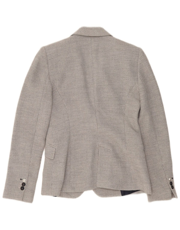 Blazer pentru femei Zara cu 2 nasturi, UK 10, mic, gri, viscoză
