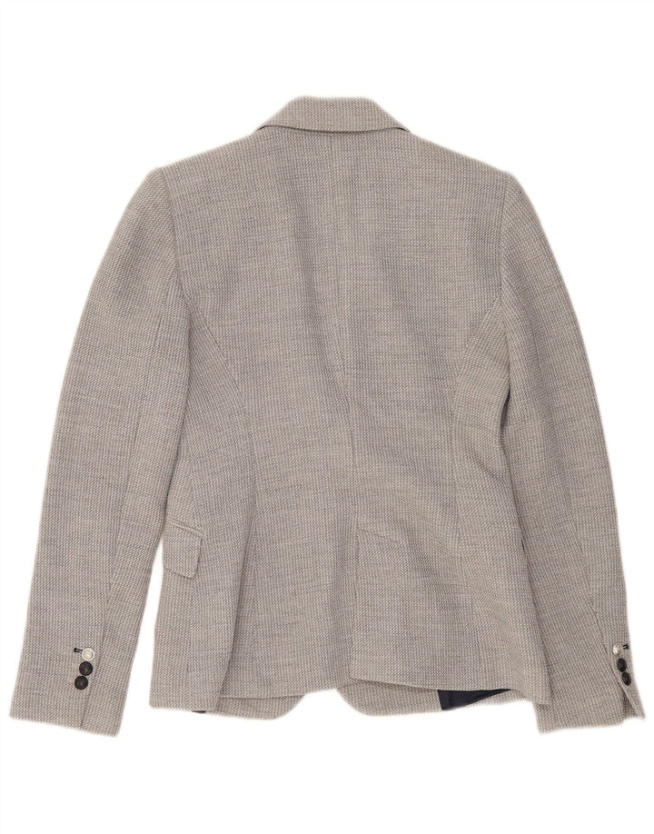 Blazer pentru femei Zara cu 2 nasturi, UK 10, mic, gri, viscoză