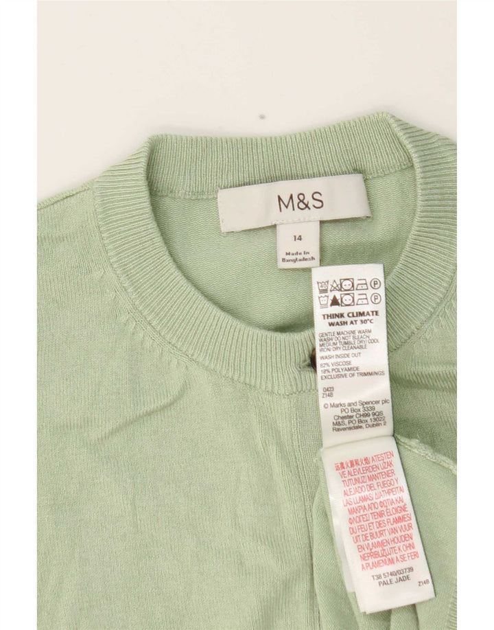 Pulover cardigan pentru femei Marks & Spencer UK 14 Medium Green Viscose