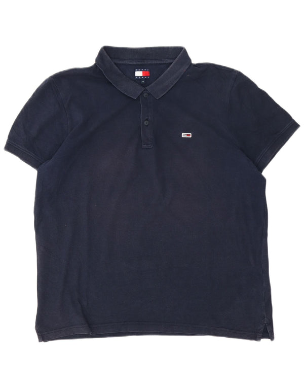 Cămașă polo Tommy Hilfiger pentru bărbați XL, bumbac bleumarin