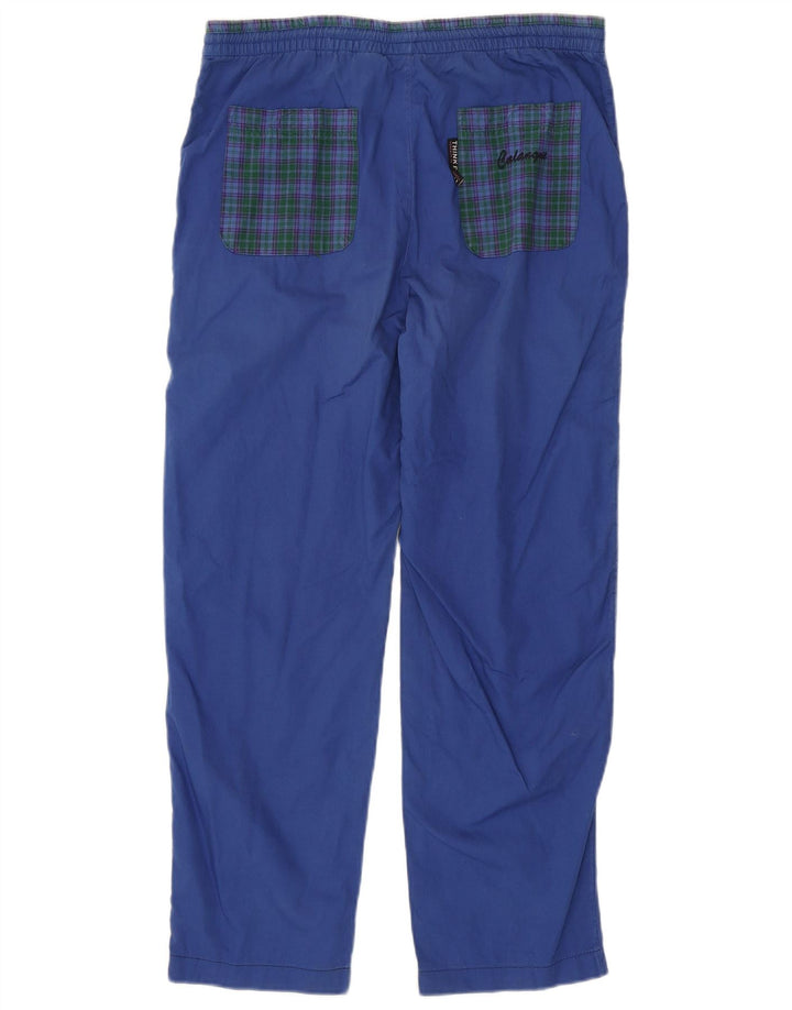 THINK PINK Pantaloni chino cu grafic Calanque pentru bărbați Mici L29 L28 Blue Check