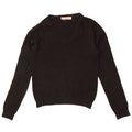 Pulover cu decolteu în V Zara pentru femei UK 12 Bumbac mediu negru