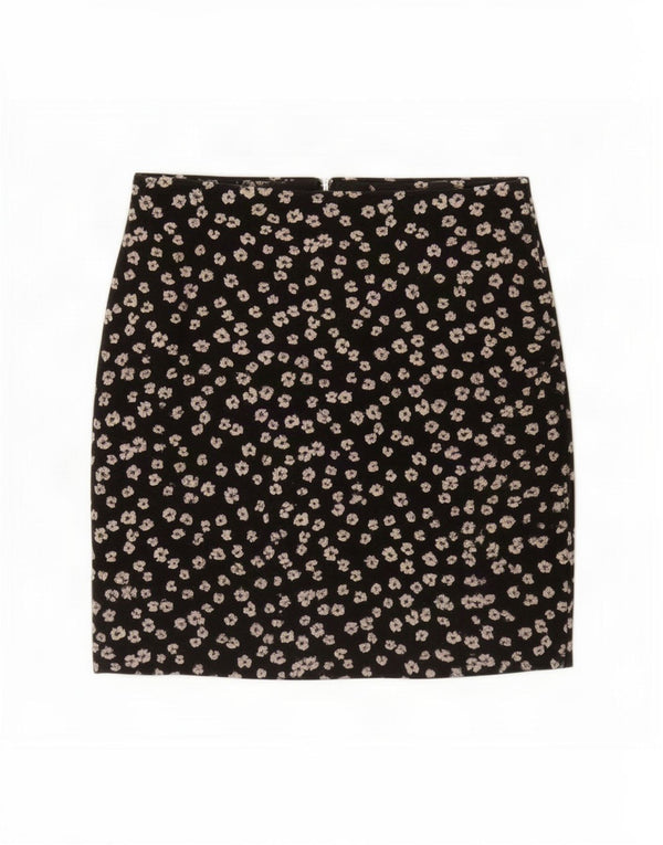 Fusta mini Dorothy Perkins pentru femei UK 8 Small W27 Poliester floral negru