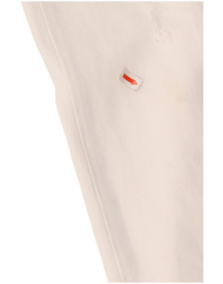 TOMMY HILFIGER Blugi drepți distressed pentru femei W29 L28 Bumbac alb