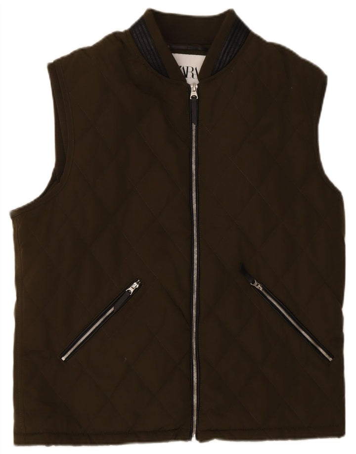 Gilet matlasat pentru bărbați Zara UK 40, mare, kaki, poliester