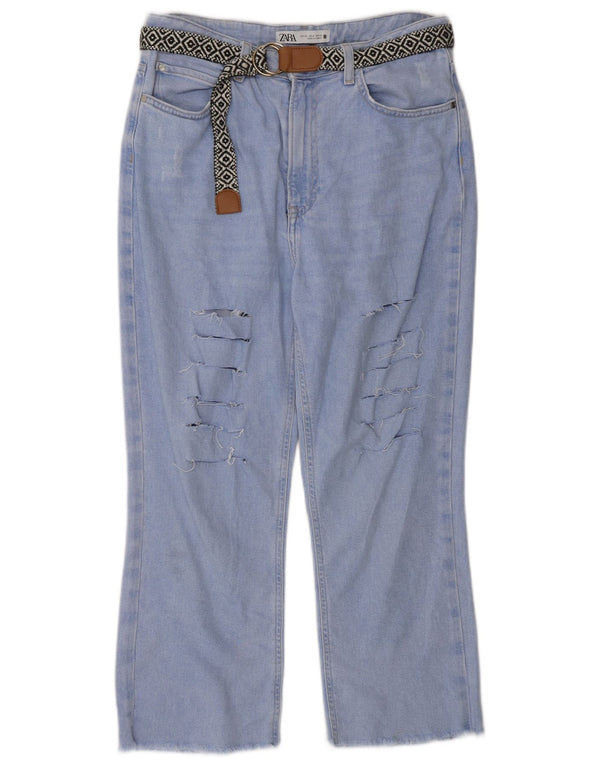 Blugi tăiați pentru damă Zara EU 38 Mici L28 L24 Bumbac albastru