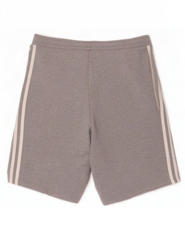 Pantaloni scurți sport Adidas pentru bărbați, bumbac gri mediu