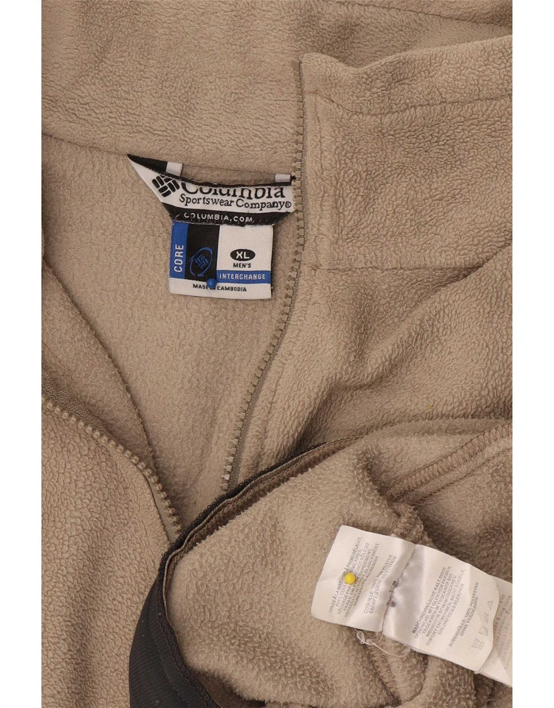 Jachetă fleece Columbia pentru bărbați UK 42 XL poliester bej