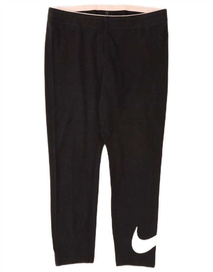 Leggings grafic Nike pentru femei UK 16, mare, negru, bumbac