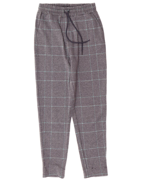 MARKS & SPENCER Pantaloni de trening pentru femei UK 8 Small Gri Houndstooth