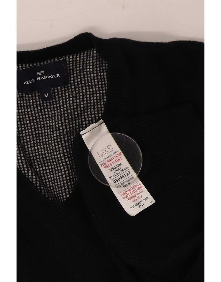 Pulover Marks & Spencer pentru bărbați, Blue Harbour, cu decolteu în V, mediu bleumarin