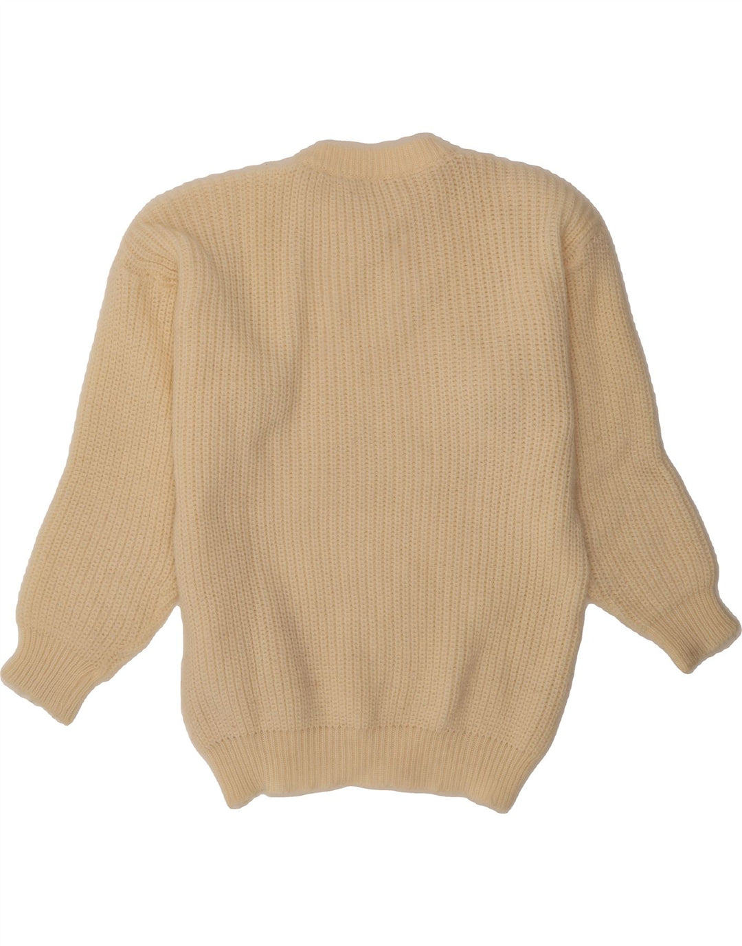 VINTAGE Mens Crew Neck Jumper Sweater Medium Off White Vintage Vintage and Second-Hand Vintage from Messina Hembry 