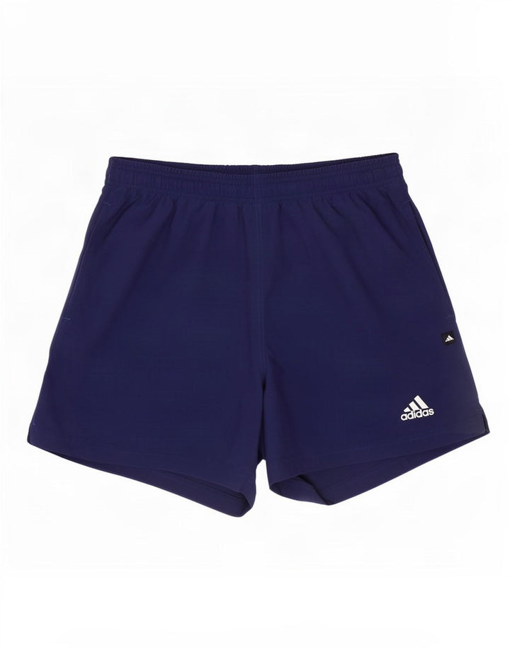 Pantaloni scurți sport pentru bărbați Adidas, mari, albastru, poliester
