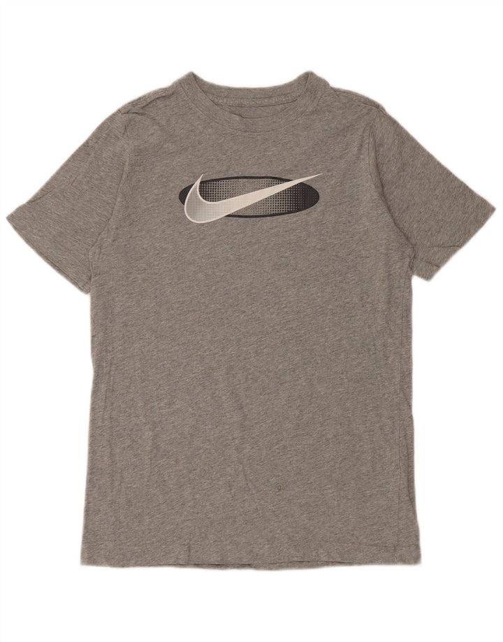 Tricou grafic pentru băieți NIKE Top 13-14 ani XL bumbac cu pete gri