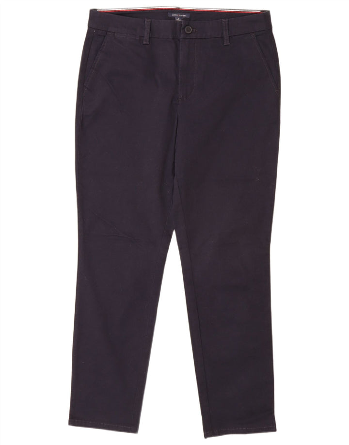 TOMMY HILFIGER Pantaloni chino subțiri pentru femei US 10 Large W32 L29 bleumarin